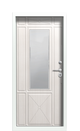 Дверь TermoWood Ral 9003 Граб Белый 944