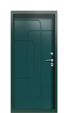 Дверь Termo Ral 9005 Зелёное Сукно 711 вид внутри