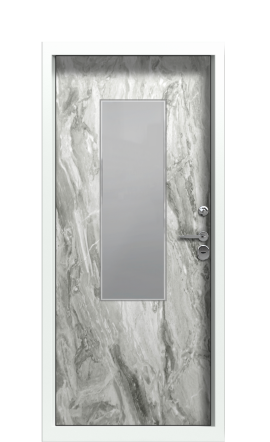 Дверь TermoPlus Ral 9003 Белый Мрамор 991