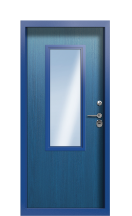 Входная дверь TermoPlus Ral 5005 Woodline Темно-синяя 2703
