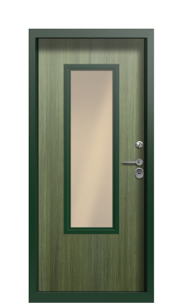 Дверь TermoPlus Patina Woodline Темно-зеленое 2620