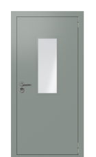 Дверь TermoPlus Milano Ral 7009 2633 вид снаружи