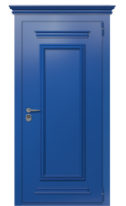 Дверь TermoPlus Ral 5005 Woodline Темно-синяя 2610 вид снаружи