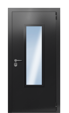 Дверь TermoPlus Ral 9005 Collori Ral 9005 2622 вид снаружи