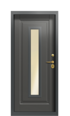 Дверь Termo Ral 9005 Grey matt 1438 вид внутри