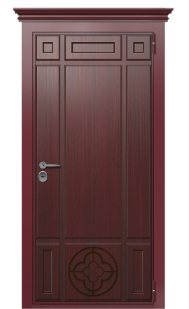 Дверь TermoWood Ral 3005 Woodline Темно-красный 2645