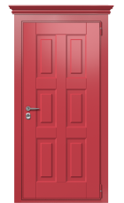 Дверь TermoWood Collori RAL 3031F008 Collori RAL 3031F008 вид снаружи