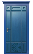 Дверь TermoWood Ral 5005 Woodline Темно-синяя 2722 вид снаружи