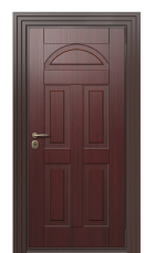Дверь TermoWood Ral 8017 Темно-красный 1338 вид снаружи