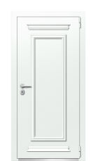 Дверь TermoPlus Дверь Woodline Белая эмаль С008 RAL 9003 вид снаружи