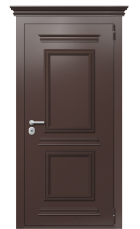 Дверь TermoPlus Ral 8017 Дуб 521 вид снаружи