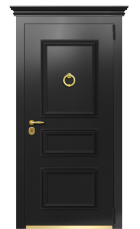 Дверь TermoPlus Ral 9005 Венге 445 вид снаружи