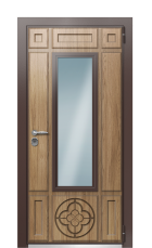 Дверь TermoWood Ral 8017 Грецкий Орех 430 вид снаружи