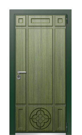 Дверь TermoWood Patina Тёмон Зелёное 314