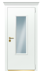 Дверь TermoPlus Ral 9003 Тик 361 вид снаружи