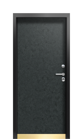 Дверь TermoWood Ral 9005 Чёрный гранит 654