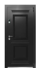 Дверь TermoPlus RAL 9005, Terma Лунный камень вид снаружи