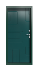 Дверь Termo Ral 6005 Зеленое сукно 1253 вид внутри