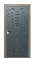 Дверь TermoWood Ral 7006 Светло-серый 1172 вид снаружи