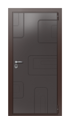Дверь TermoWood Tobacco RAL 8019 1334 вид снаружи