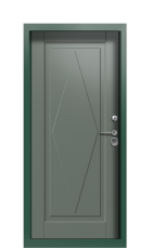 Дверь Termo Ral 6028 RAL 7009 1383 вид внутри