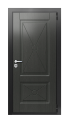 Дверь TermoWood Ral 9005 Графитовое Дерево 273 вид снаружи