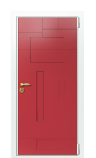 Дверь TermoWood Ral 9003 Ral 3031 1522 вид снаружи