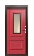 Дверь Termo Ral 6005 Ral 3031 1432 вид внутри
