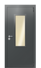 Дверь TermoPlus Ral 7043 Джут 1419 вид снаружи