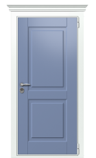 Дверь TermoWood Ral 9003 Ral 5014 1499 вид снаружи