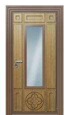 Дверь TermoWood Ral 8025 Дуб Светлый 267 вид снаружи