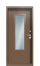 Дверь Termo Ral 8017 Ral 8025 214 вид внутри