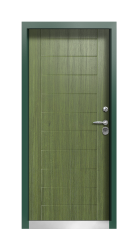 Дверь Termo Ral 9005 Тёмно зелёное 128 вид внутри