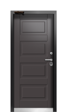 Дверь Termo Ral 9005 Ral 8019 603 вид внутри