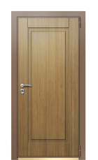Дверь TermoWood Ral 8025 Дуб 1074 вид снаружи