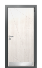 Дверь TermoWood Ral 7043 Граб белый 284 вид снаружи