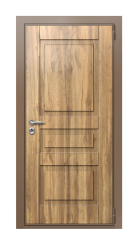 Дверь TermoWood Ral 8025 Греческий платан 62 вид снаружи