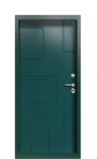 Дверь Termo Ral 6005 Зеленое сукно 1253 вид внутри