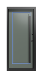 Дверь Termo Ral 9005, RAL 7009 вид внутри