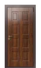 Дверь TermoWood Ral 8017 Коньячный дуб 1228 вид снаружи