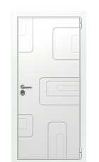 Дверь TermoWood Ral 9003 Бетон темный 1240 вид снаружи