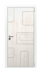 Дверь TermoWood Ral 9003 Милк 1066 вид снаружи