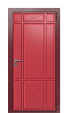 Дверь TermoWood Ral 3005 RAL 3031 1159 вид снаружи