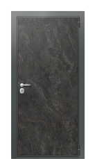 Дверь TermoWood Ral 7043 Черный гранит 1169 вид снаружи
