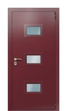 Дверь TermoPlus Ral 3005 Венге 1402 вид снаружи