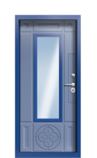 Дверь Termo Ral 5005 RAL 5014 1300 вид внутри
