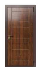 Дверь TermoWood Ral 8017 RAL 8025 1196 вид снаружи