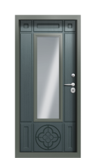 Дверь Termo Ral 7009 Пепельный 1206 вид внутри