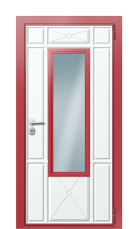 Дверь TermoWood Ral 3031 RAL 9003 1302 вид снаружи