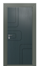Дверь TermoWood Ral 7009 Серый Антрацит 1194 вид снаружи